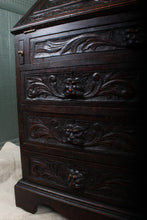 Load image into Gallery viewer, English Carved Oak Fall Front Desk c.1880