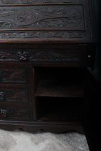 Load image into Gallery viewer, English Carved Oak Fall Front Desk c.1880