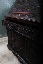 Load image into Gallery viewer, English Carved Oak Fall Front Desk c.1880