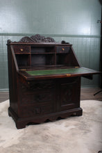 Load image into Gallery viewer, English Carved Oak Fall Front Desk c.1880