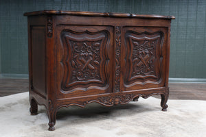 French Carved Oak Bedding Box c.1900