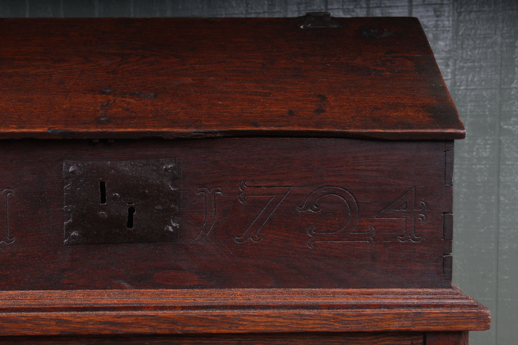 English Oak Bible Box c.1724