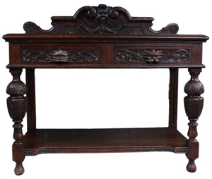 French Oak Carved Side Table c.1900