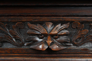 French Oak Carved Side Table c.1900