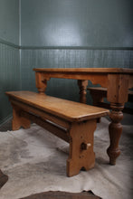Load image into Gallery viewer, English Pine Table &amp; Pair of Benches