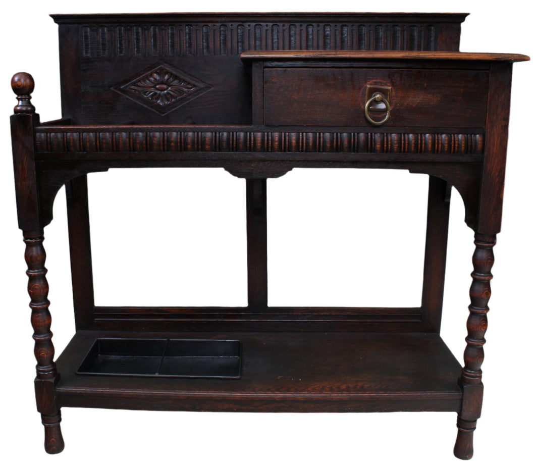 English Oak Umbrella Stand c.1900