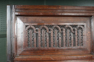 Carved European Oak Settle c.1800