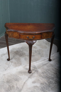 English Burl Walnut Side Table c.1940