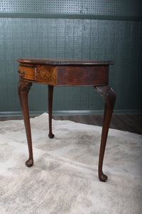 English Burl Walnut Side Table c.1940