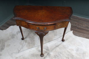 English Burl Walnut Side Table c.1940