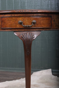 English Burl Walnut Side Table c.1940