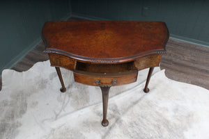 English Burl Walnut Side Table c.1940
