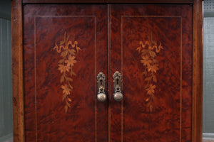 English Burl Cocktail Cabinet