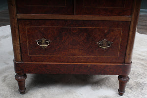 English Burl Cocktail Cabinet
