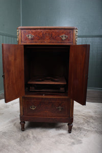 English Burl Cocktail Cabinet