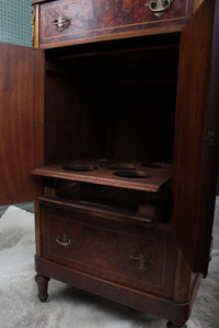 English Burl Cocktail Cabinet