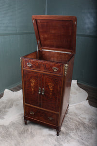 English Burl Cocktail Cabinet