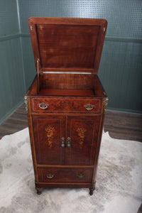 English Burl Cocktail Cabinet