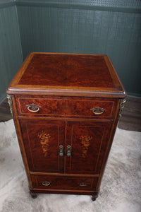 English Burl Cocktail Cabinet