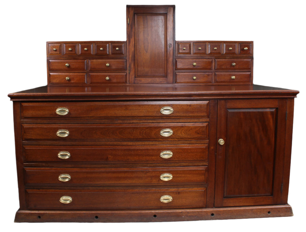 English Mahogany Sacristy Cabinet c.1900-1910