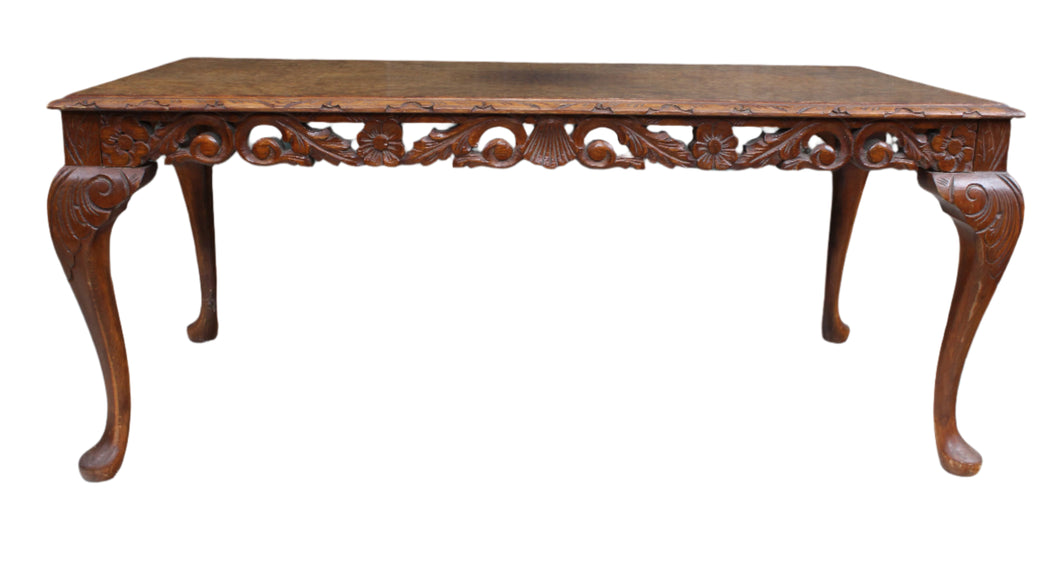 English Burl Walnut Coffee Table c.1930