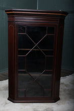 Load image into Gallery viewer, English Mahogany Hanging Corner Cabinet c.1940