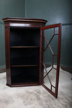 Load image into Gallery viewer, English Mahogany Hanging Corner Cabinet c.1940