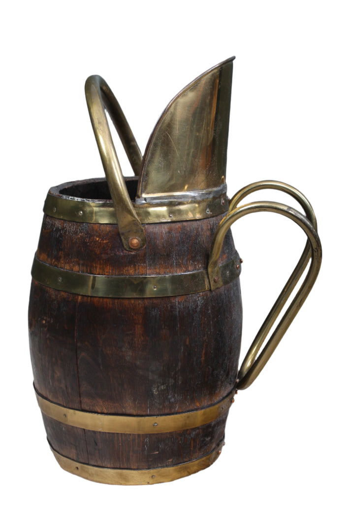 Oak and Brass Coal Hod c.1890