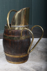 Oak and Brass Coal Hod c.1890