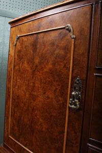 English Burl Walnut Sideboard c.1920