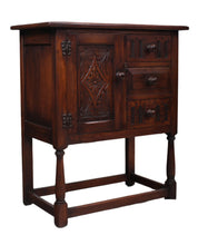 Load image into Gallery viewer, English Solid Oak Bedside Cabinet c.1940