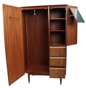 English MidCentury Gentlemans Wardrobe c.1960 by Nathan