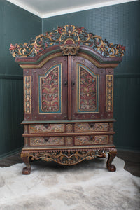 Solid Carved Cabinet c.1920