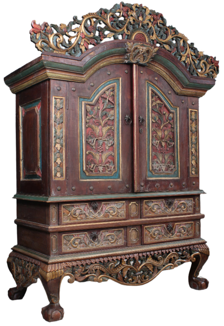 Solid Carved Cabinet c.1920
