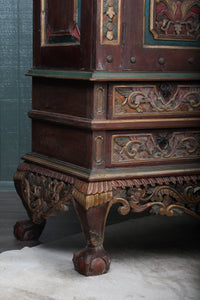Solid Carved Cabinet c.1920