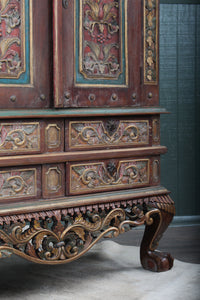Solid Carved Cabinet c.1920