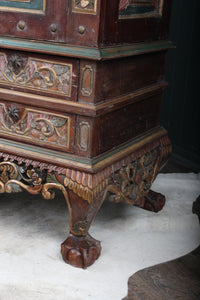 Solid Carved Cabinet c.1920