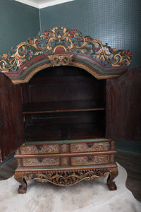 Solid Carved Cabinet c.1920