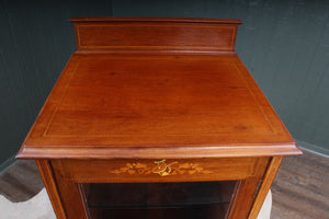 English Walnut Music Display Cabinet c.1900