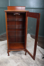 Load image into Gallery viewer, English Walnut Music Display Cabinet c.1900