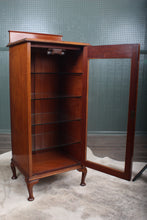 Load image into Gallery viewer, English Walnut Music Display Cabinet c.1900
