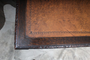Heavily Carved English Oak Desk c.1890