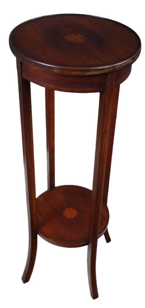 English Inlaid Mahogany Plant Stand c.1900