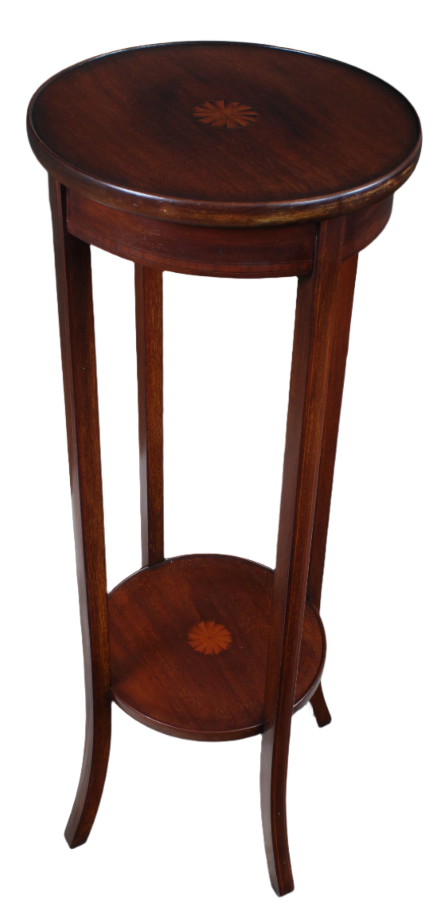 English Inlaid Mahogany Plant Stand c.1900