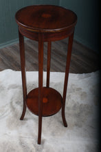 Load image into Gallery viewer, English Inlaid Mahogany Plant Stand c.1900
