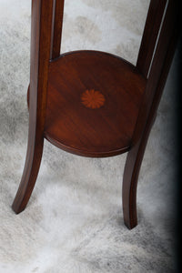 English Inlaid Mahogany Plant Stand c.1900