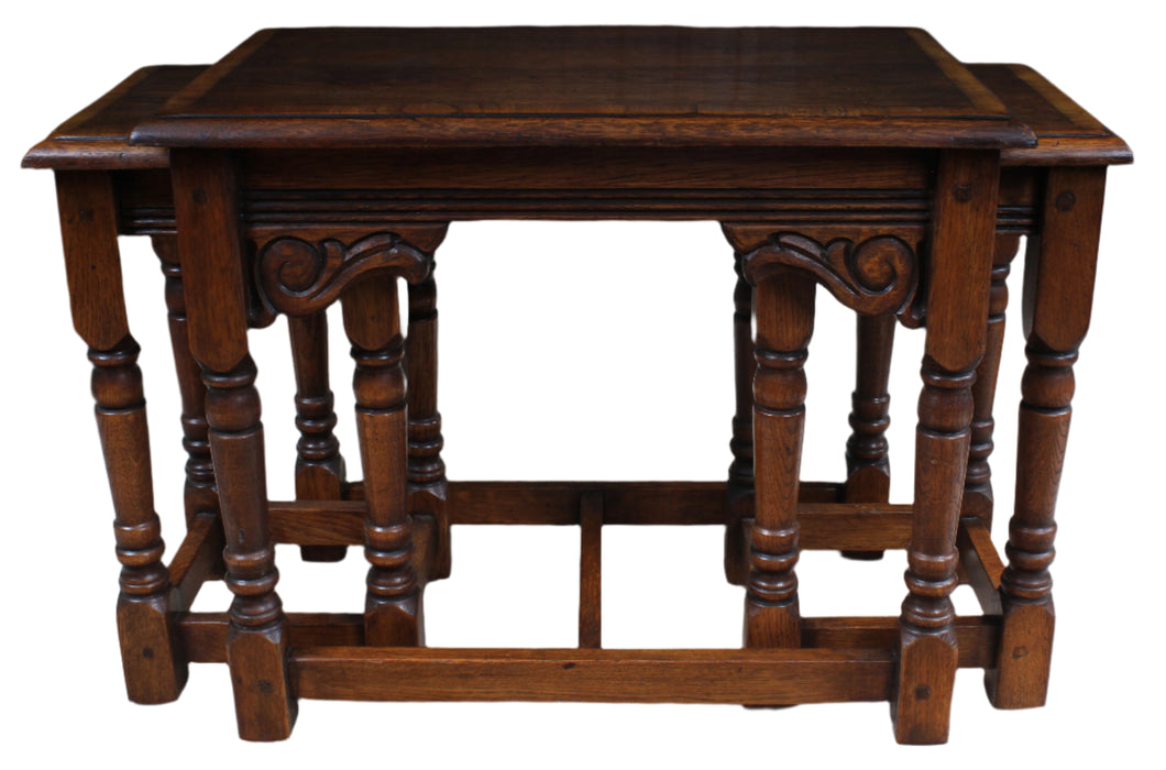 English Oak Nest of Tables