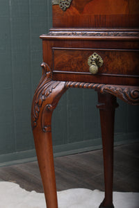 English Burl Walnut Cocktail Cabinet c.1930