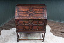 Load image into Gallery viewer, English Oak Barley Twist Fallfront Desk c.1900