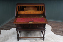 Load image into Gallery viewer, English Oak Barley Twist Fallfront Desk c.1900